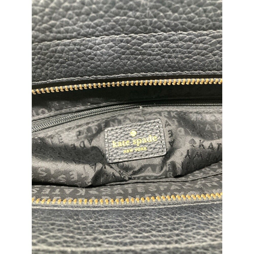 KATE SPADE NEW YORK ALLYN CHESTER STREET BAG SATCHEL PEBBLED LEATHER BLACK - Picture 10 of 13